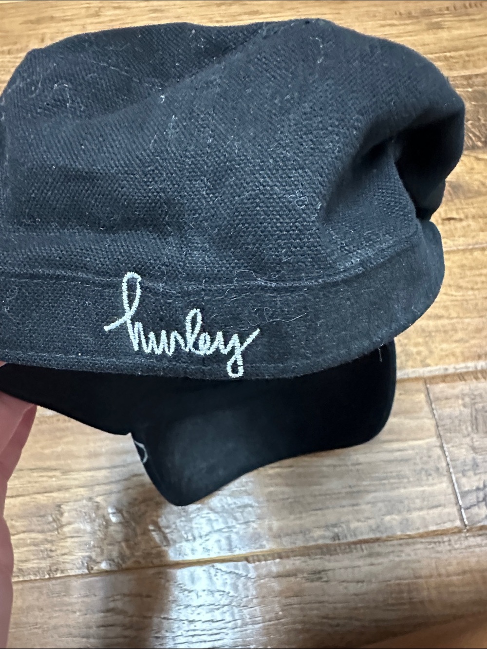 Hurley Embroidered Cadet Cap with Silver Floral Design - Picture 3 of 5
